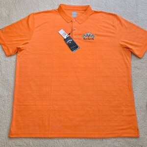 Callaway Opti Dri Mens  3X / XXXL Golf Polo Shirt Cooling Performance Orange NWT